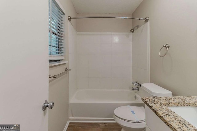482 Tarragon Way SW, Atlanta, GA 30331 - bathroom featuring vanity, tub / shower combination, and wood finished floors
