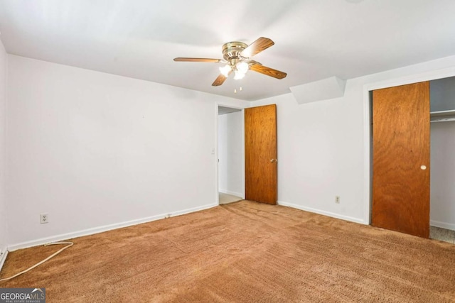 415 Haven Ln, Marietta, GA 30066 - unfurnished bedroom featuring carpet floors, a closet, and a ceiling fan