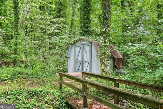 415 Haven Ln, Marietta, GA 30066 - view of shed featuring a view of trees