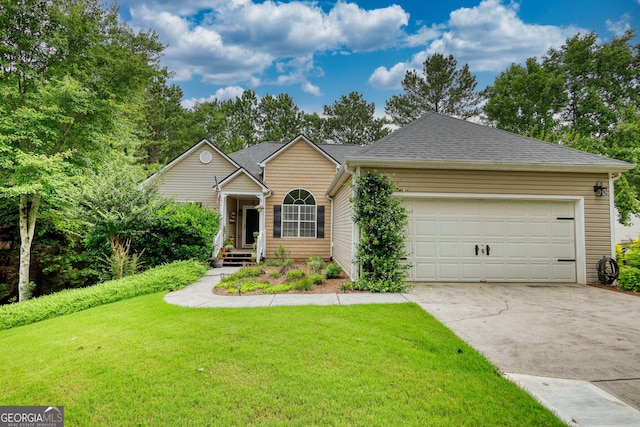 1248 Rockview Ct, Loganville, GA 30052 - single story home featuring driveway, an attached garage, and a front lawn