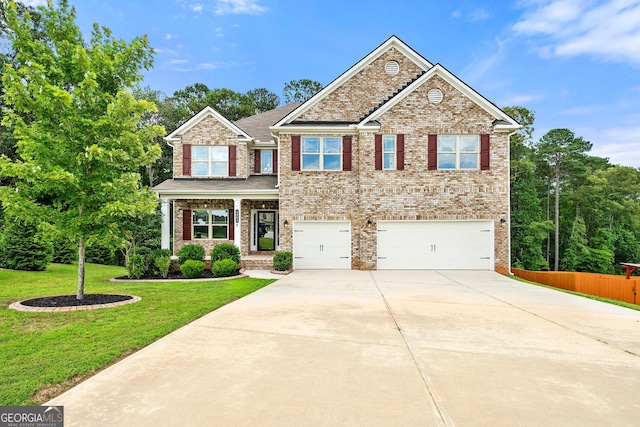 3865 Rifflepool Ct, Douglasville, GA 30135 - craftsman-style home featuring an attached garage, driveway, and brick siding