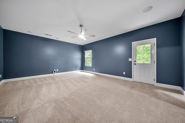 3865 Rifflepool Ct, Douglasville, GA 30135 - carpeted spare room featuring ceiling fan and baseboards