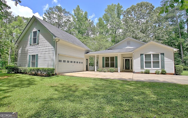 1709 Reese Rd, Sharpsburg, GA 30277 - view of front of property featuring a front lawn and concrete driveway