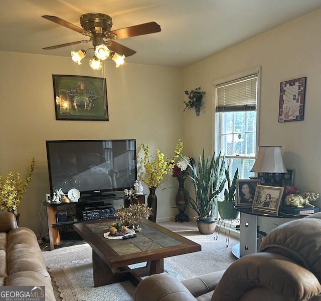 2235 Lyn Ct, Macon, GA 31206 - living room featuring ceiling fan