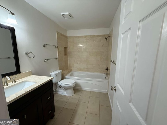 40 Dunwoody Springs Dr, Atlanta, GA 30328 - bathroom featuring vanity, tile patterned flooring, and shower / bath combination