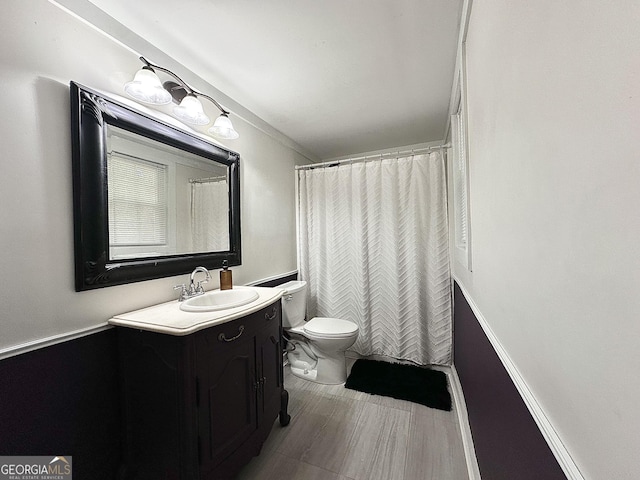 6192 Collins St NE, Covington, GA 30014 - bathroom featuring vanity and curtained shower