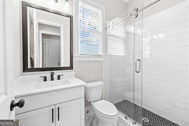 6080 Simone St, Acworth, GA 30101 - full bathroom featuring a stall shower and vanity