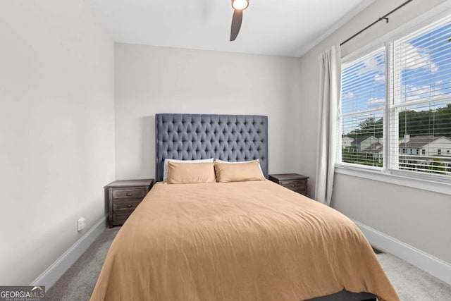 6080 Simone St, Acworth, GA 30101 - carpeted bedroom with baseboards and a ceiling fan