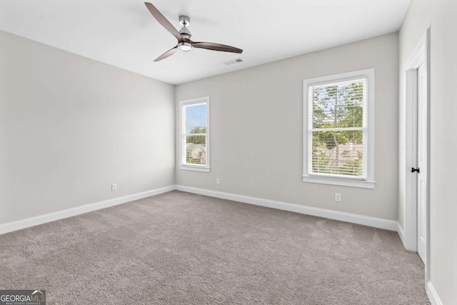 6080 Simone St, Acworth, GA 30101 - unfurnished room with carpet floors, healthy amount of natural light, and ceiling fan