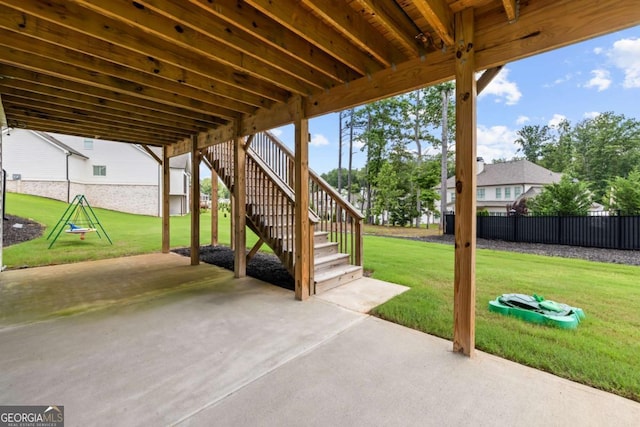 6080 Simone St, Acworth, GA 30101 - view of patio / terrace with stairway
