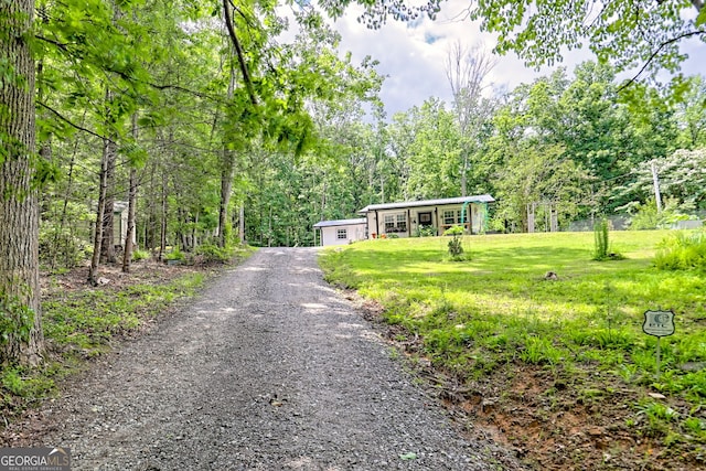 11 Hamilton Cir, Blairsville, GA 30512 - view of dirt / gravel road featuring a wooded view