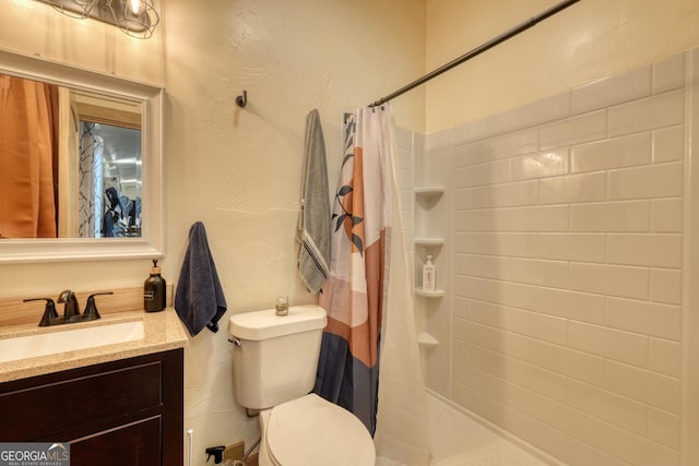 1529 Cedar Vw, Hiawassee, GA 30546 - bathroom featuring vanity and a shower with curtain