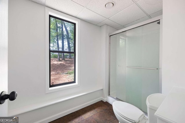 3292 Holly Mill Ct, Marietta, GA 30062 - full bath with a shower stall and a drop ceiling