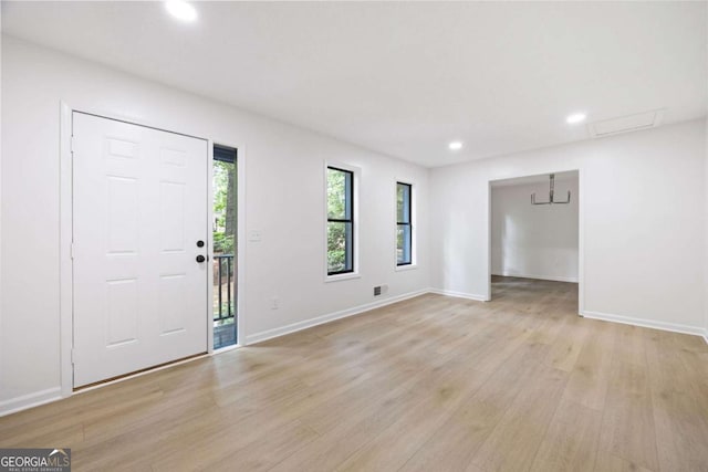 3292 Holly Mill Ct, Marietta, GA 30062 - foyer with light wood-style floors and recessed lighting