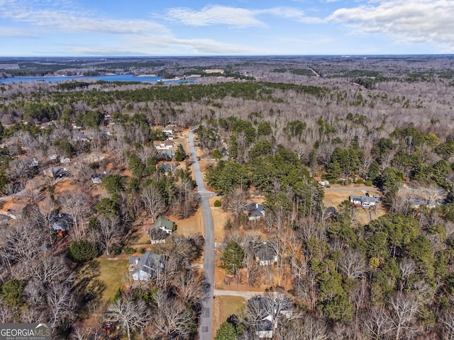 105 S Arcadia Dr, Bogart, GA 30622 - aerial view of property's location with a heavily wooded area and a large body of water