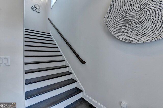 767 Farmstead Rd, Suwanee, GA 30024 - stairway featuring baseboards