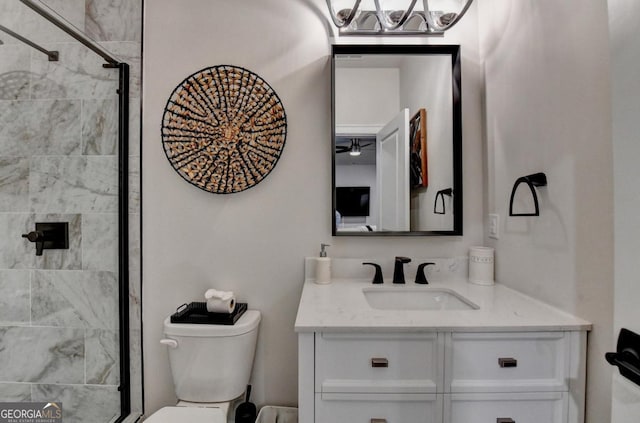 767 Farmstead Rd, Suwanee, GA 30024 - full bathroom featuring vanity and a stall shower