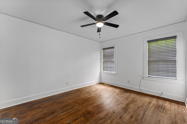 3105 Woodlawn Ave, Columbus, GA 31904 - spare room featuring a ceiling fan and wood finished floors