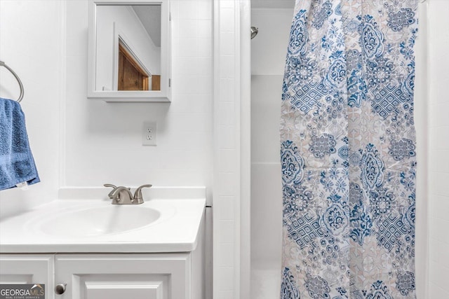 446 Thornton Rd, Washington, GA 30673 - bathroom with vanity and curtained shower