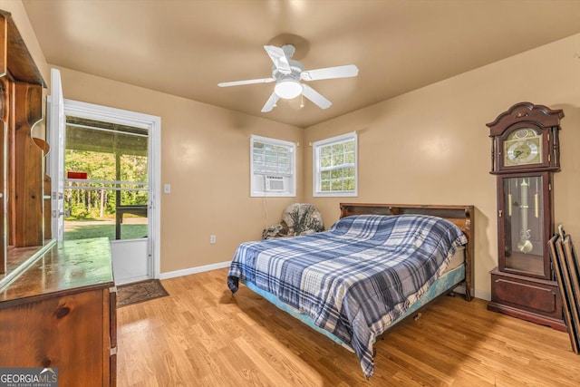 446 Thornton Rd, Washington, GA 30673 - bedroom with access to outside, light wood finished floors, and ceiling fan