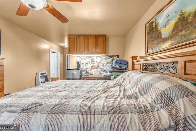 446 Thornton Rd, Washington, GA 30673 - bedroom with heating unit and ceiling fan