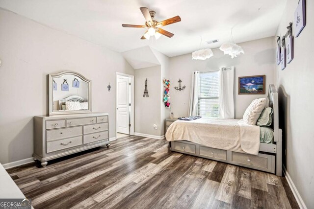 2755 Evan Manor Ln, Cumming, GA 30041 - bedroom with wood finished floors and a ceiling fan