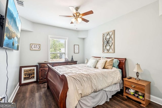 2755 Evan Manor Ln, Cumming, GA 30041 - bedroom featuring dark wood-style flooring and ceiling fan