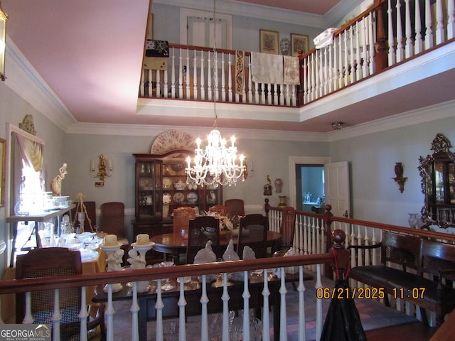 5523 Bahia Mar Cir, Stone Mountain, GA 30087 - living area with a chandelier and ornamental molding
