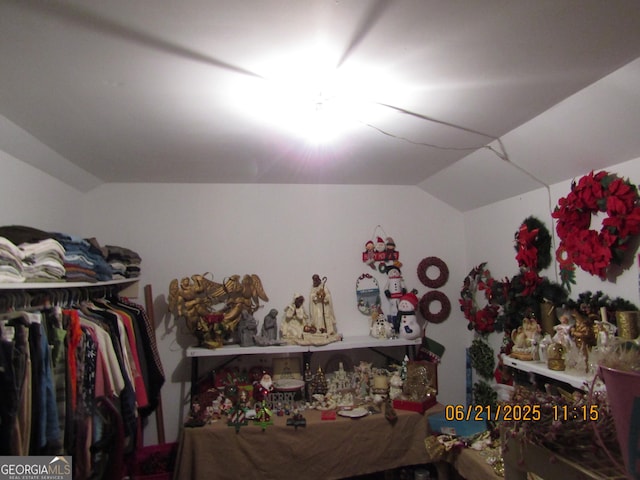 5523 Bahia Mar Cir, Stone Mountain, GA 30087 - walk in closet featuring lofted ceiling