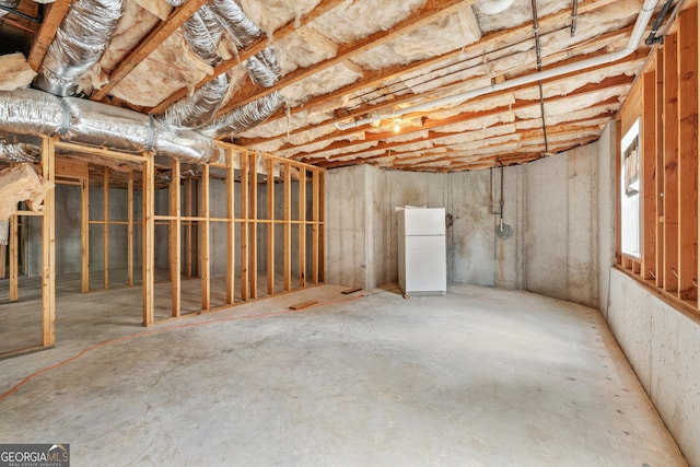 106 April Walk, Mcdonough, GA 30253 - unfinished basement featuring freestanding refrigerator