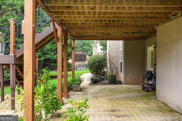 106 April Walk, Mcdonough, GA 30253 - view of patio / terrace featuring stairs