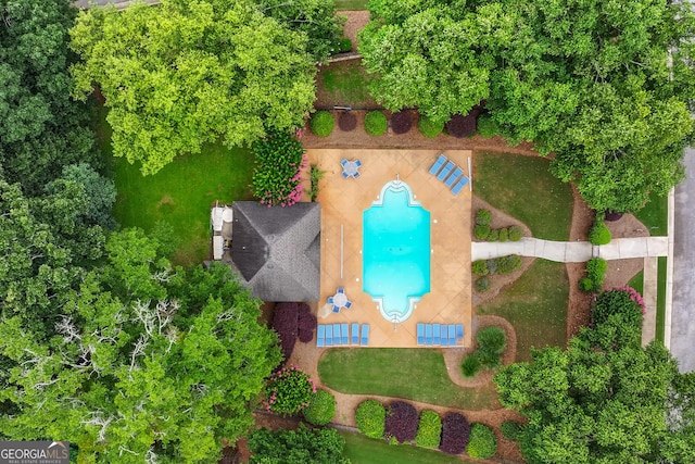 106 April Walk, Mcdonough, GA 30253 - aerial view of a pool