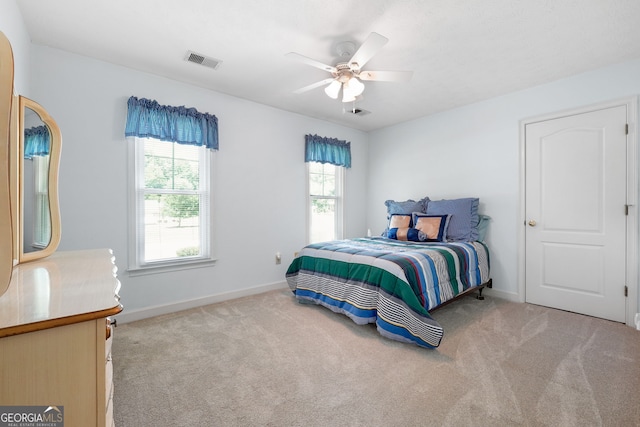 150 Tramore Trce, Tyrone, GA 30290 - bedroom featuring carpet and ceiling fan