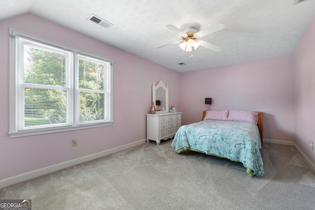 150 Tramore Trce, Tyrone, GA 30290 - carpeted bedroom featuring ceiling fan and lofted ceiling