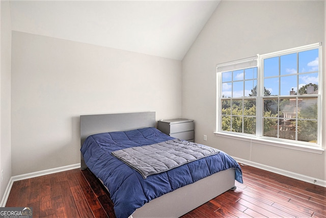 915 Pebble Creek Trl, Suwanee, GA 30024 - bedroom with wood-type flooring and high vaulted ceiling