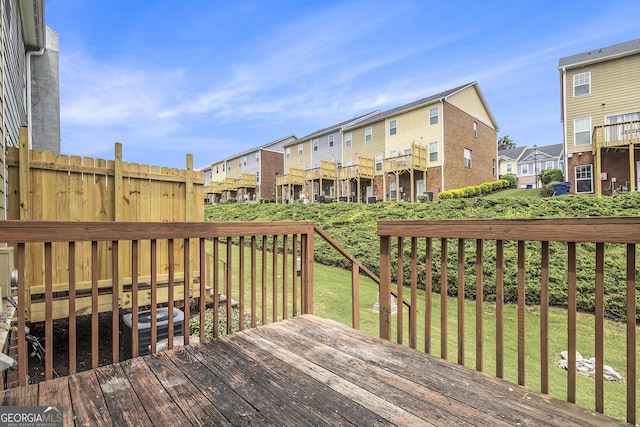 801 Tulip Poplar Way Unit 2501, Lawrenceville, GA 30044 - wooden terrace featuring a residential view and a lawn