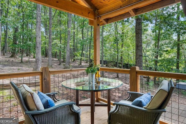 205 River Flow Dr, Dahlonega, GA 30533 - wooden deck with outdoor dining area