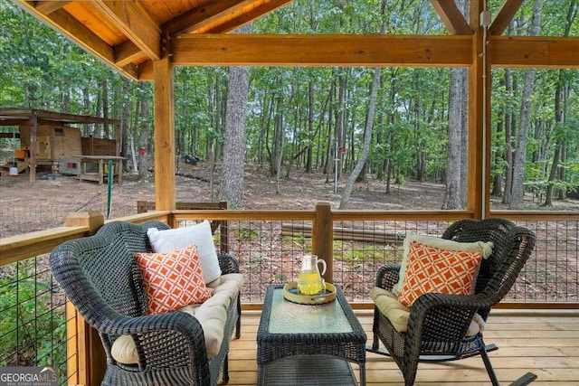 205 River Flow Dr, Dahlonega, GA 30533 - view of wooden deck
