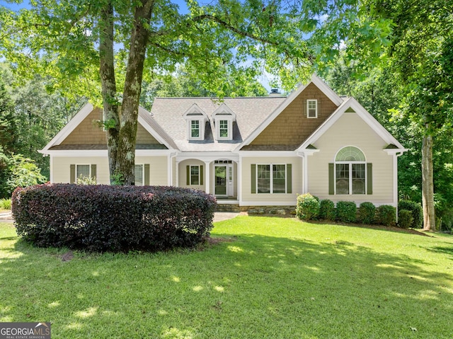 379 Sweetwater Rdg, Hoschton, GA 30548 - view of front facade featuring a front lawn and roof with shingles