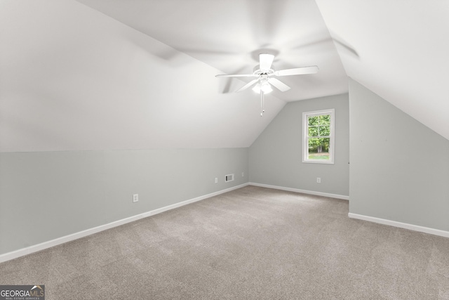 379 Sweetwater Rdg, Hoschton, GA 30548 - bonus room featuring carpet, vaulted ceiling, and ceiling fan