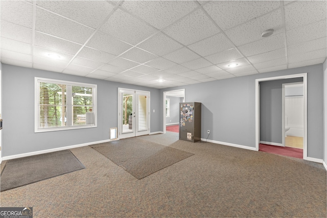 379 Sweetwater Rdg, Hoschton, GA 30548 - exercise room with a paneled ceiling and carpet floors