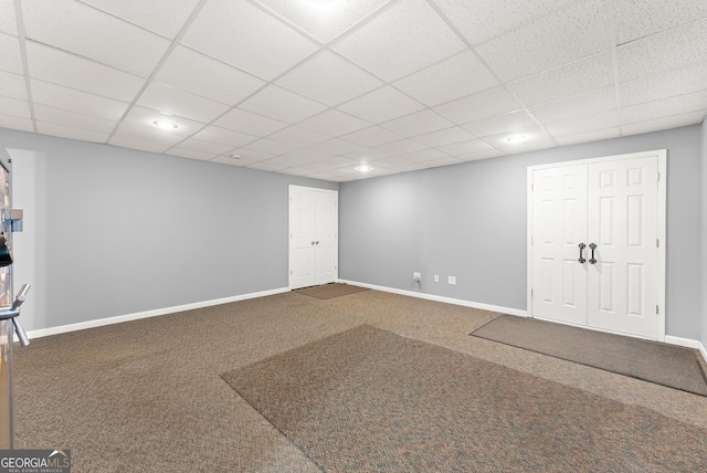 379 Sweetwater Rdg, Hoschton, GA 30548 - finished basement featuring carpet, a paneled ceiling, and recessed lighting