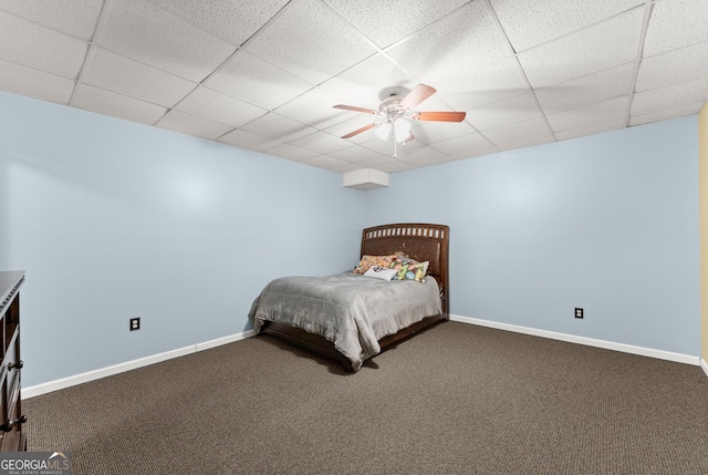 379 Sweetwater Rdg, Hoschton, GA 30548 - carpeted bedroom featuring a paneled ceiling and ceiling fan