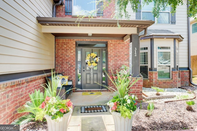312 Sierra Ct, Mcdonough, GA 30253 - doorway to property with brick siding
