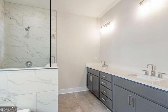 148 Palm St, Holly Springs, GA 30115 - full bath with double vanity and tiled shower