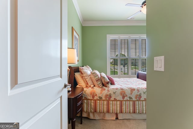 1071 Creekwood Cir, Madison, GA 30650 - carpeted bedroom with ornamental molding