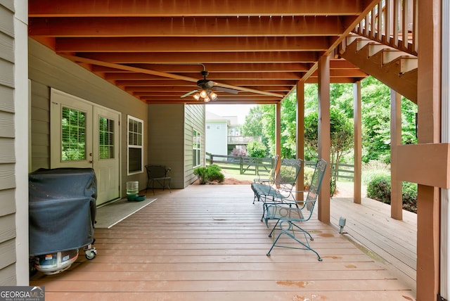 1071 Creekwood Cir, Madison, GA 30650 - wooden deck with grilling area