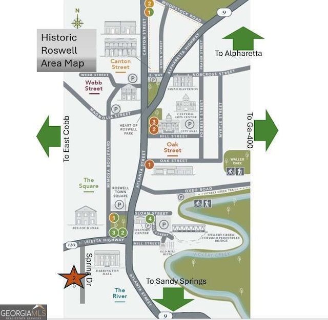 125 Spring Dr, Roswell, GA 30075 - parcel map