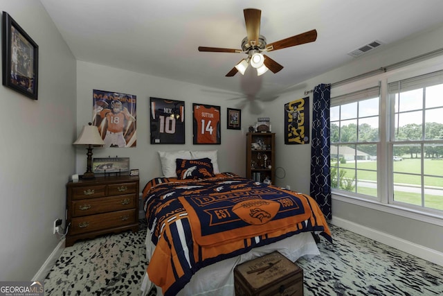 481 Fields Ferry Dr NE, Calhoun, GA 30701 - bedroom featuring multiple windows and ceiling fan