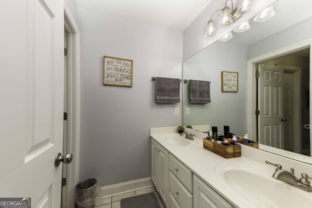 481 Fields Ferry Dr NE, Calhoun, GA 30701 - full bath featuring double vanity and tile patterned floors
